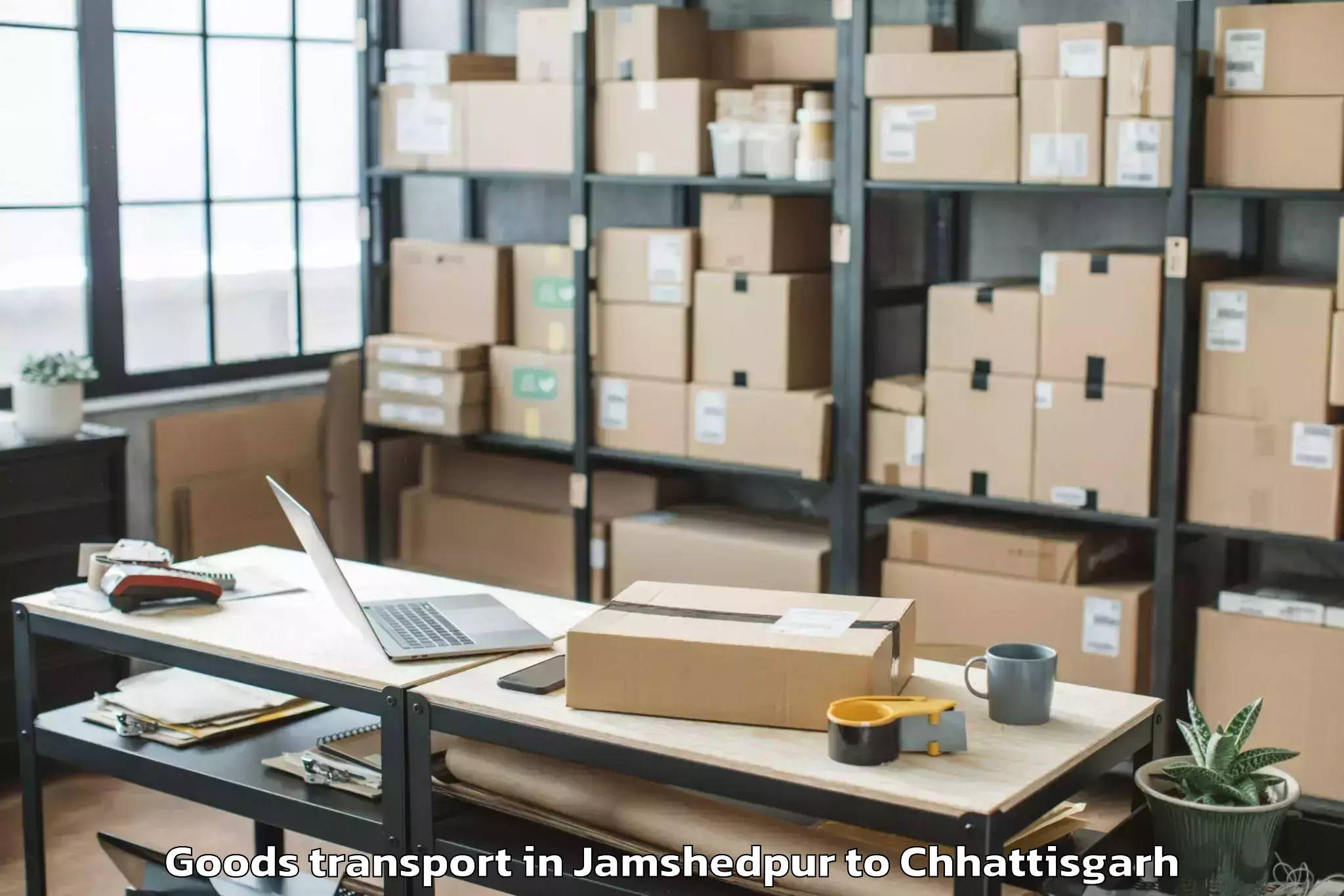 Professional Jamshedpur to Pithora Goods Transport